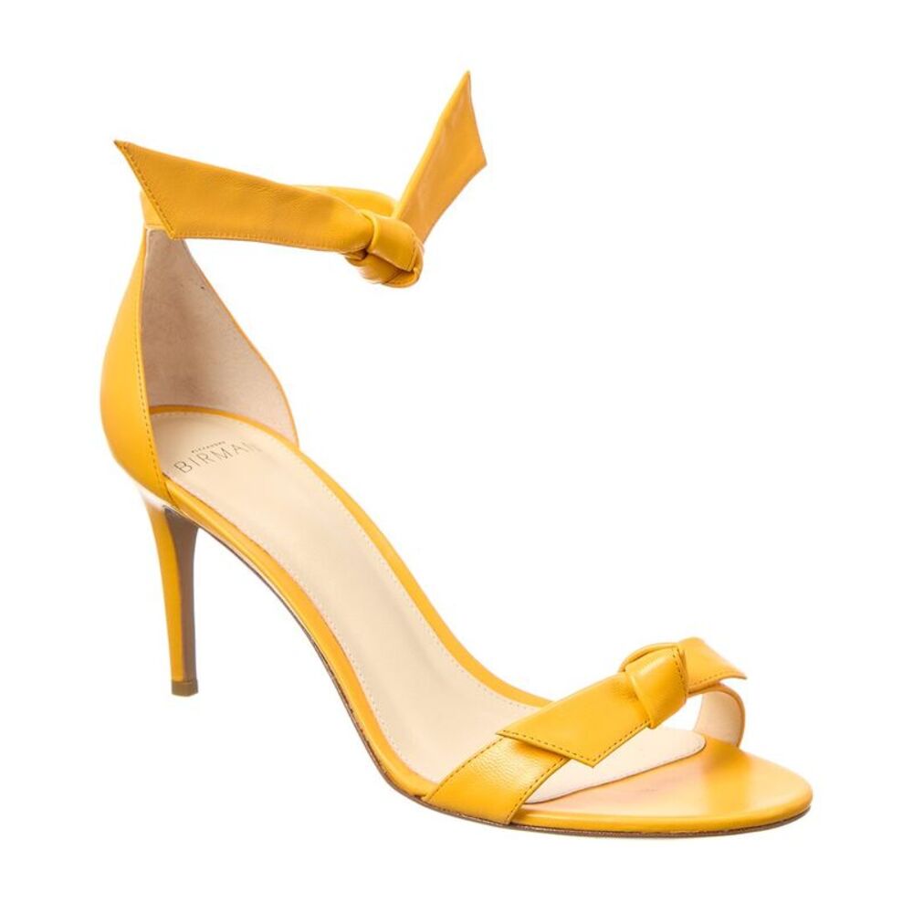 Alexandre Birman Clarita 75 Leather Sandal, Orange